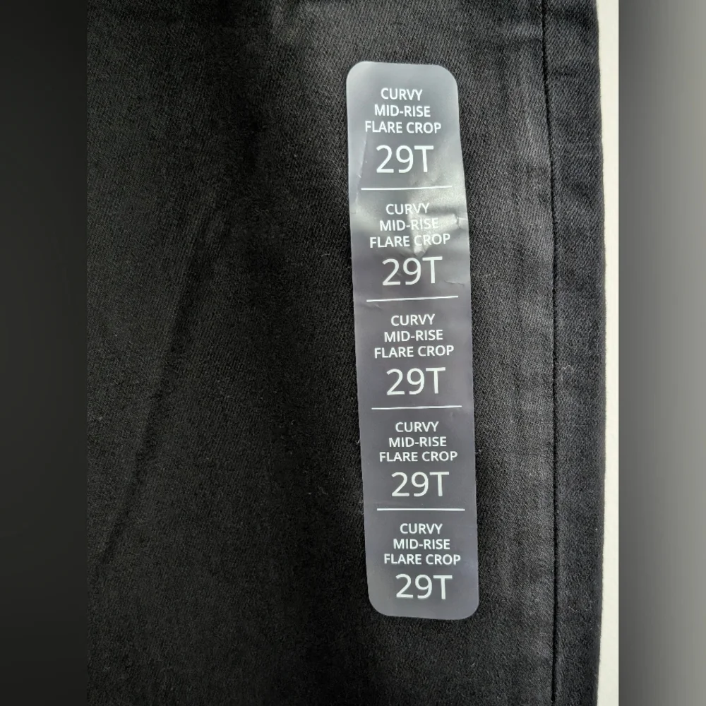 J.Crew Curvy Wide Leg Crop Jeans 29T Black Mid- Rise All-Day Stretch NWT Classic - Picture 9 of 10